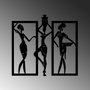 Wallity African Women Escultura de pared negra